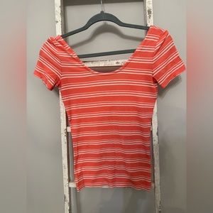 Euc- off shoulder striped shirt size small